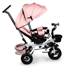 Trójkołowy rower obrotowy 360 Deluxe z daszkiem różowy ECOTOYS