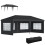 3 x 6m Pop-Up Gazebo, with Removable Walls - Black 1