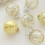 Clear Fillable Plastic Christmas Ornaments Gold 6-Pack 2