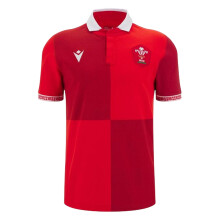 (13 Years, Red) Wales RU Childrens/Kids 2025/2026 Crest Relaxed Fit Rugby Shirt