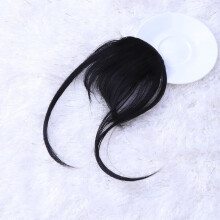 Clip-in Air Bangs Hair Piece Black 2 pcs