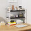 Desktop Organizer Shelf Wood Dual-Tier 1 Unit 6