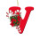 Red A-Z Letter Ornaments with Lollipop Design 26 pcs 1