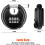 4-Digit Combination Disc Padlock Hardened Steel Shackle 4