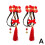 Polyester Girls Hair Accessories Red Auspicious Design 6