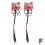 Polyester Girls Hair Accessories Red Auspicious Design 7