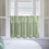 Green Ruffled Short Curtains 40x18in for Bathroom Kitchen 8