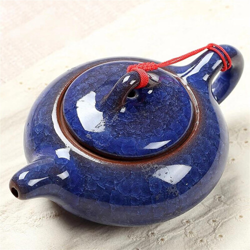Red Teapot Chinese Traditional Ice Crack Glaze
