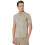 Peter England Men Beige Stripe Polo Neck T-Shirt 1