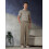 Peter England Men Beige Stripe Polo Neck T-Shirt 2