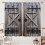Barn Door Curtains Blue Grey Rustic Farmhouse 2 Panels 1