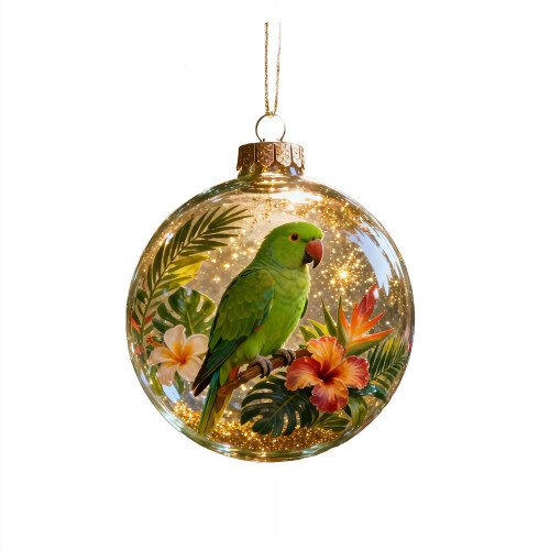 Nature's Birds Crystal Glass Ornament 1 pc