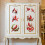 Rub-on Transfer Decals Christmas Cardinal Birds 6x12 in 3 4