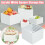 Acrylic White Buffet Risers 6PCS Large Cube Boxes 8