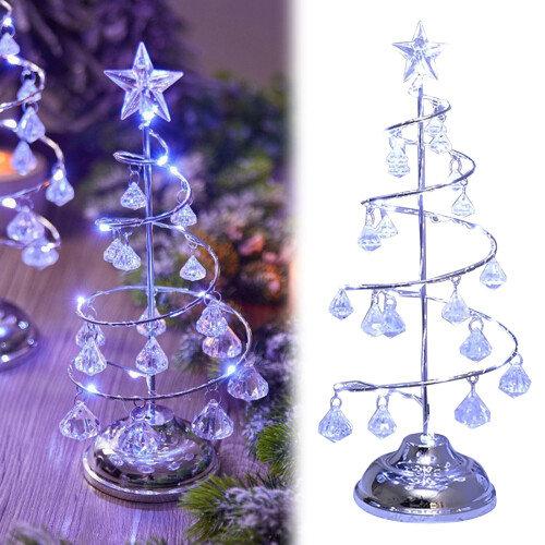Small Pre-Lit LED Christmas Tree, Skinny Tabletop Decor 1