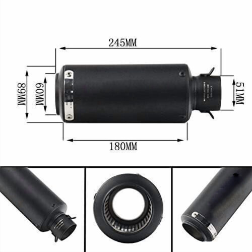 Motorcycle Exhaust Silencer Stainless Steel with Silver 2