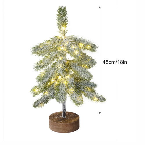 LED Christmas Tree with 60 Lights, Snowy Tabletop Decor, 2