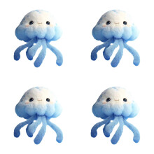 Blue Jellyfish Plush Toy - Soft Stuffed Animal - 1 piece