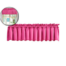 Valance Curtains Pink Blackout Thermal Insulated Rod Pocket