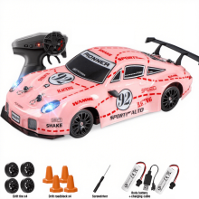 RC Drift Car for Adults Red with Mini Drift Tires and Lights