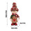 Red Standing Snowman Decor with Linen Hat 15 inch 3