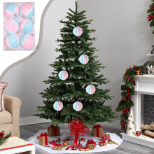 Christmas Ball Ornaments Light Blue 6cm 3 pcs