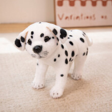 Plush Dog Toy with Red Ribbon 9.8 inch