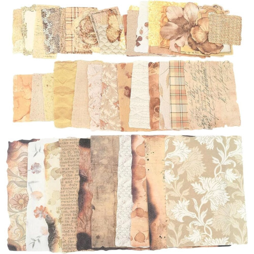 Scrapbook Paper Pack Vintage Flower 100 Sheets