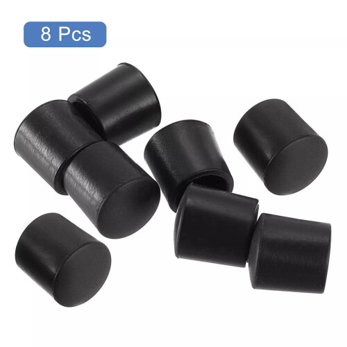 Rubber Door Stop Bumper Tips Black 8 Pcs 2