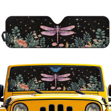 Pink Dragonfly Windshield Sun Shade for Jeep JK JL JT
