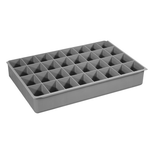 Polypropylene 32-Compartment Insert Gray