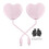 Motorcycle Rearview Mirrors Heart Shape 2 Pieces 2