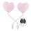 Motorcycle Rearview Mirrors Heart Shape 2 Pieces 3