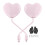 Motorcycle Rearview Mirrors Heart Shape 2 Pieces 4