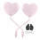 Motorcycle Rearview Mirrors Heart Shape 2 Pieces 5