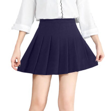 Girls Pleated Skirt Navy Elastic High Waist 10-11 Years