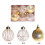 Gold Glitter Christmas Ornaments Set 6 pcs 1