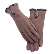 Women's Velvet Winter Gloves Three-Open for Cycling and