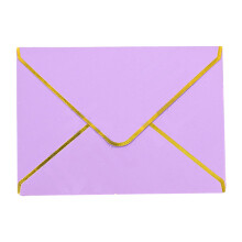 Gold Border Business Envelopes V-Flap 10 pcs 7.28 x 5.31 in