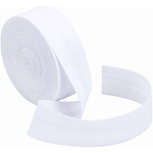 White Single Fold Bias Tape 1 Inch Wide 10.9 Yards