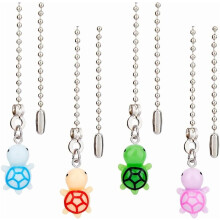 Iron Pull Chain Set with Resin Turtle Charms 13.66 in