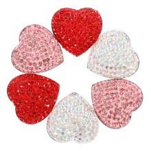 Heart Rhinestone Magnet Stainless Steel 6 pcs 1 inch