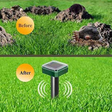 6 Pcs Outdoor Solar Ultrasonic Vibration Repeller Snake Repeller Mole Electronic Snake Repeller for Garden Yard Farm,Etc