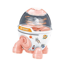 Rocket Piggy Bank with Key for Kids Ages 3-8 Pink