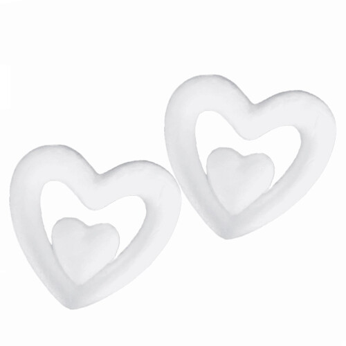 White Heart Pendant Decorations for Weddings 5 pcs 2