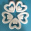 White Heart Pendant Decorations for Weddings 5 pcs 6