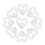 White Heart Pendant Decorations for Weddings 5 pcs 8