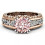 Rose Gold Filled Crystal Flower Ring White 1