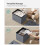 Foldable Storage Ottoman Bench - Velvet - Slate Grey - Versatile Footstool and Storage Chest 4