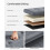 Foldable Storage Ottoman Bench - Velvet - Slate Grey - Versatile Footstool and Storage Chest 3
